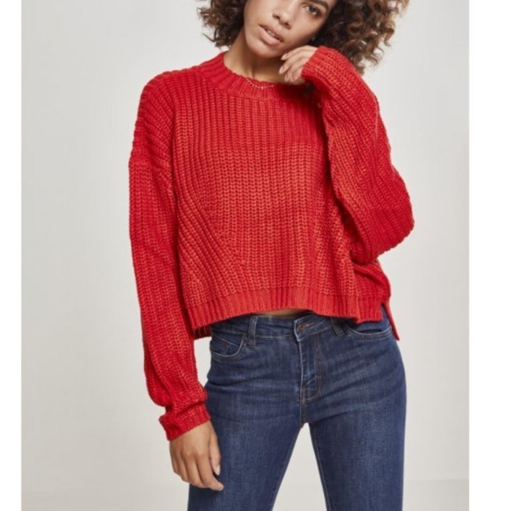 American Eagle Outfitters Bright Red Knit Sweater